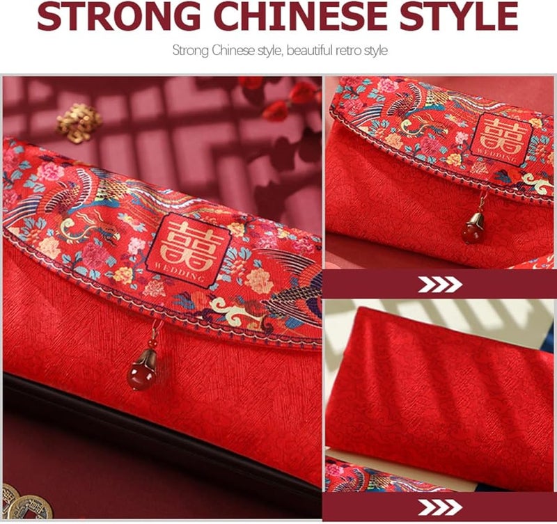 Traditional Chinese Red Envelopes Lucky Money Packets For Wedding Engagement - Image 2